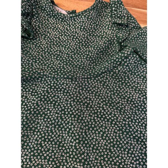 Pippa and Julie Girls Dress SIze 18 months Green with Silver - Picture 3 of 5